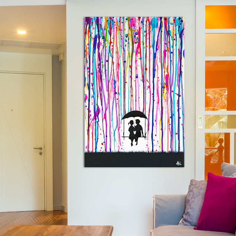 «Days Gone», peinture sur toile tendue, H 18 po x l 12 po x P 1,5 po, Toile tendue, Pas de tapis