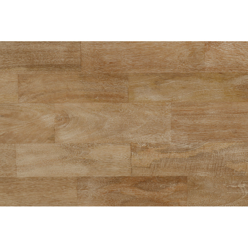 Console en bois massif 63 po Tekla, Blanc délavé