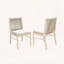 Ensemble de 2 chaises de salle à manger en bois d'acacia avec corde tissée
