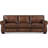 Capri 100% Top Grain Waxy Pull-Up Leather Sofa with Tufted Back & Nailhead Trim
