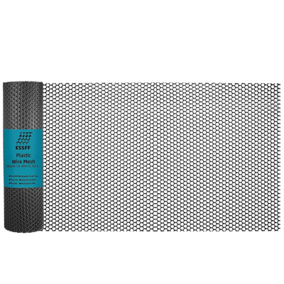 Pet & Garden Safeguard - 15.7IN X 16.4FT Roll - Black Plastic Netting, Multi-Use Decorative Fencing For Poultry, Dogs, Rabbits,Chicken And Snake Barrier