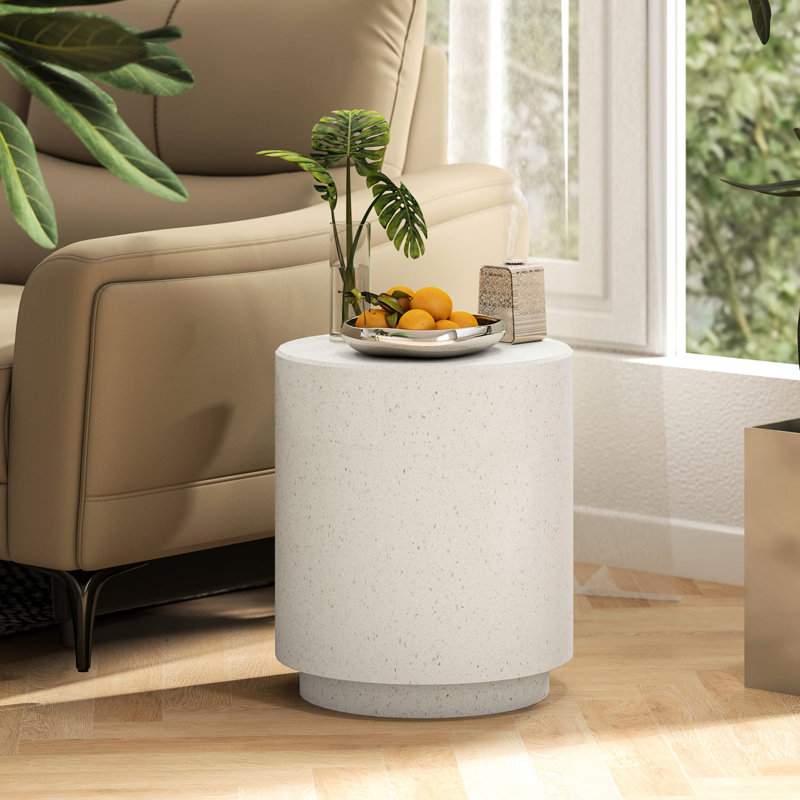 Table d'appoint avec motif, blanc crème, construction, pieds réglables pour table blanche d'atelier, inspirée et légère, tous les espaces