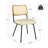 Bowens Tufted Faux Leather Upholstered Dining Side Chair with Ratten Back-1184536813