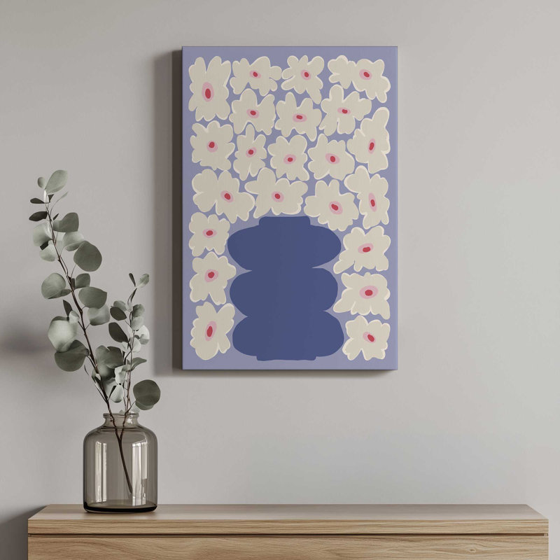 «Little Daisy Vase» par Garima Dhawan, reproduction d'art sur toile, H 16 po x l 12 po