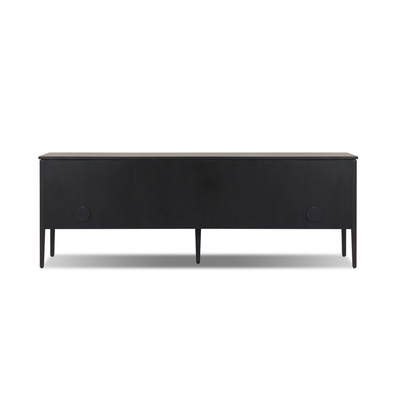 Dawn Media Console-Black Raffia