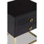 Tanna 46cm W Stainless Steel Bedside Table