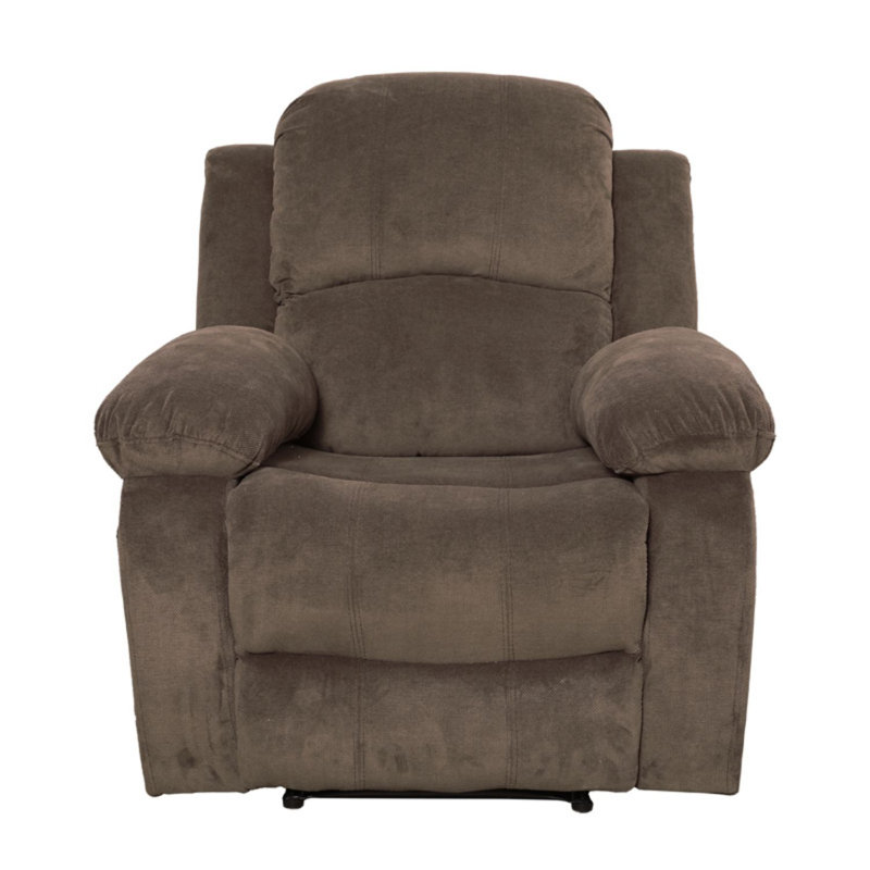 Fauteuil inclinable Ashani, Velours côtelé, Brun