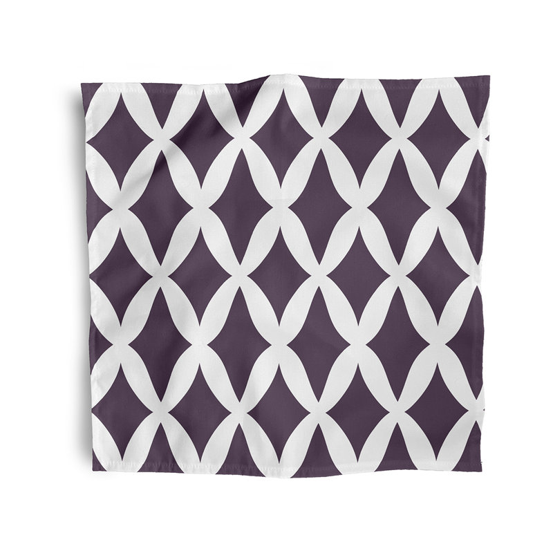 Chelsey-May Polyester Geometric Square Napkin, Purple