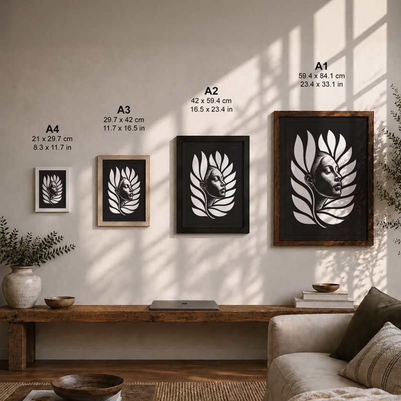 Classical Crown Botanical - Print, Oak, A4 - 29.7 x 21.0 cm