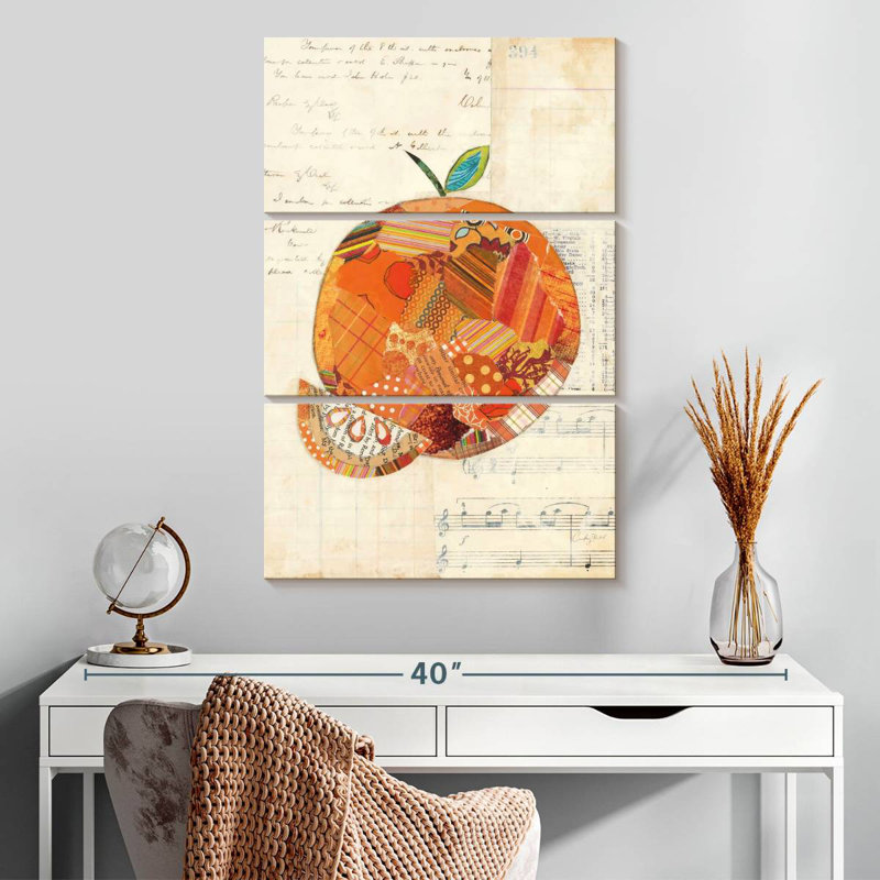 Yarlin Orange Patterns, 32" H x 20" W