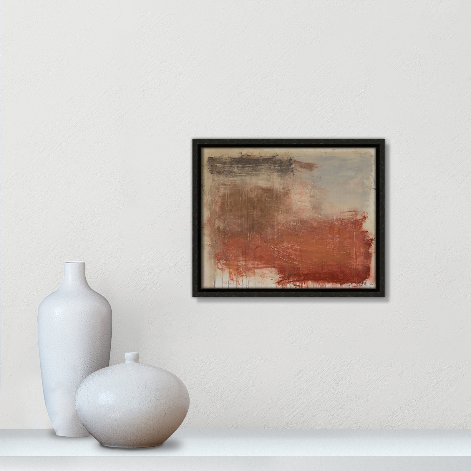 Autumn Over The Rivera Print by , Espresso, 9.5" H x 11.5" W