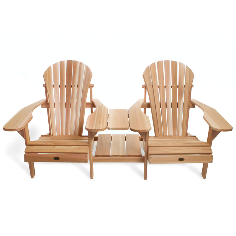 Athena Beige Cedar Tete-a-Tete with Joining Table
