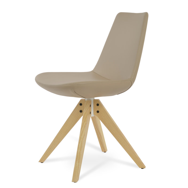 Chaise d'appoint Eiffel Pyramid, Similicuir noir