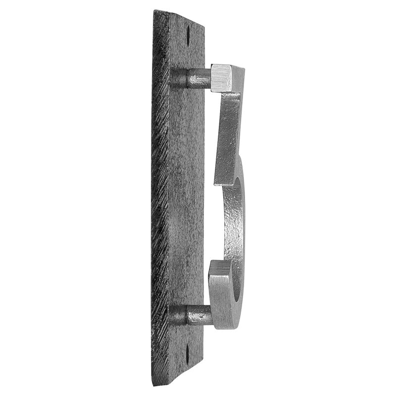 Plaque d'adresse verticale à 1 ligne flottante, Gris / aluminium brossé, Oui