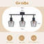 Chatal 3-light Spotlight E14 black swivelling 350-1017940180