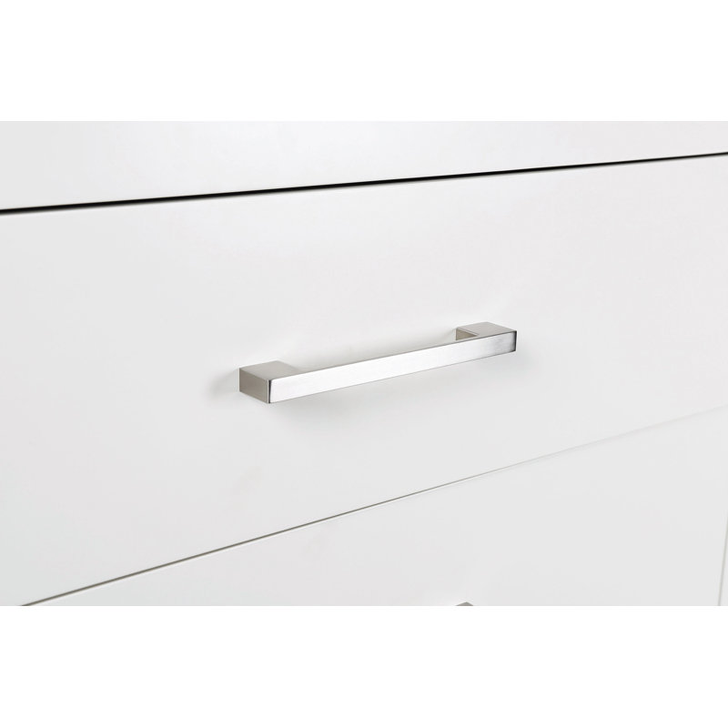 Commode 5 tiroirs Alinblot, Blanc