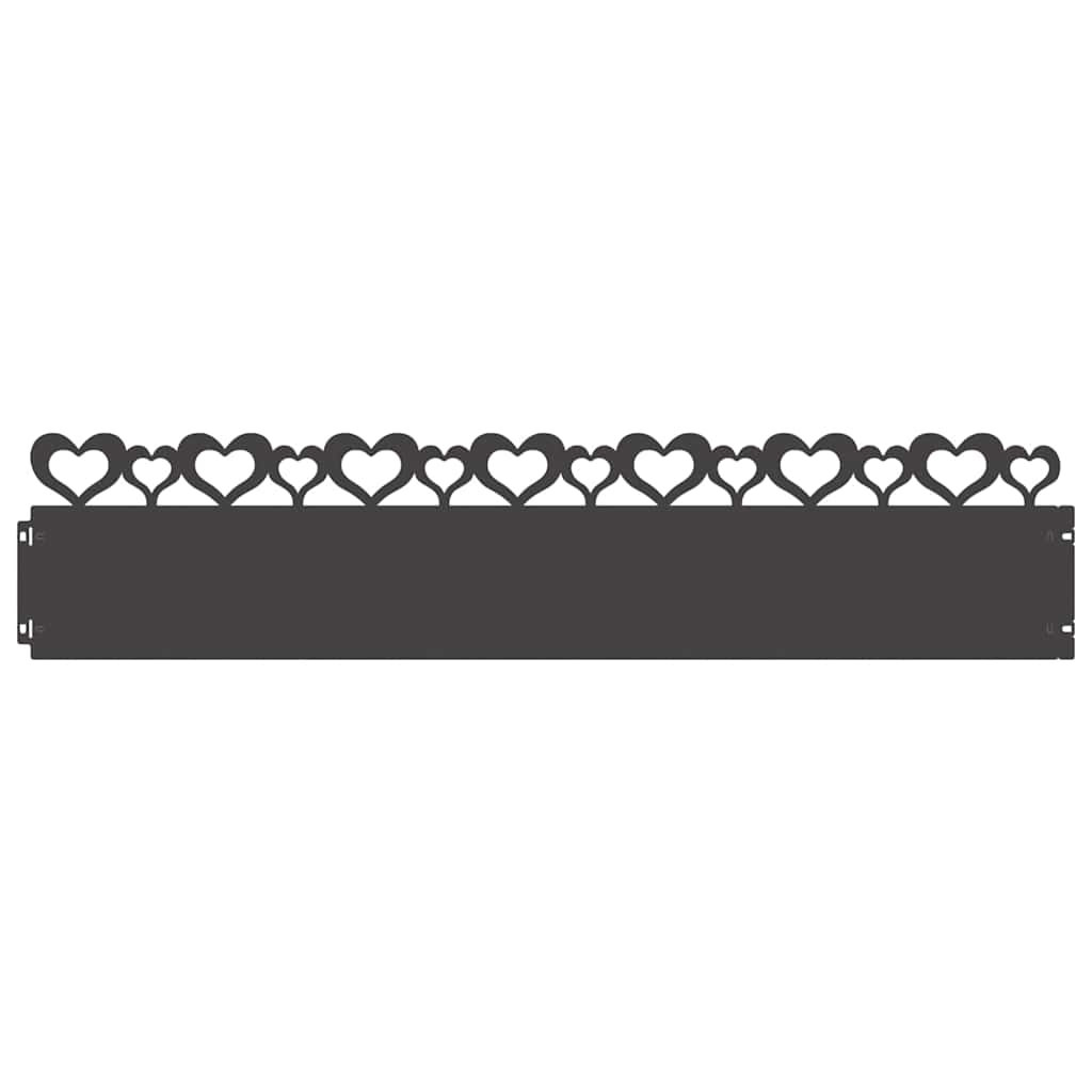 Vidaxl Lawn Edgings 30 Pcs Black 103 X 0.05 X 22 Cm Steel - Image 2