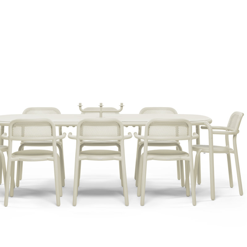 Toní Stacking Patio Dining Armchair, Desert