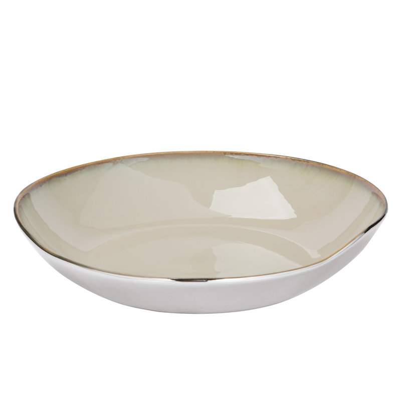 B Ceramic Decorative Bowl, 8cm H x 36cm W x 36cm D