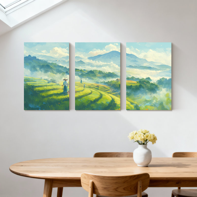 Paysage et montagne, H 18 po x l 36 po