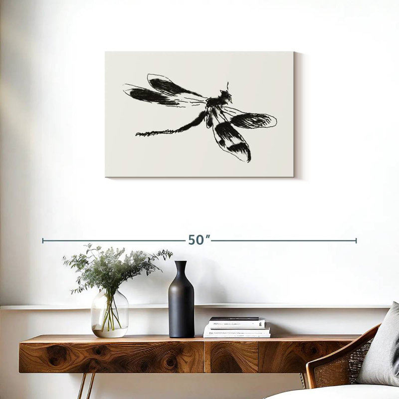 Dragonfly Plate 1 From Le Fleuve 1874, H 20 po x l 30 po
