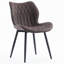 Chaise d'appoint rembourrée en similicuir avec structure en métal-13437992