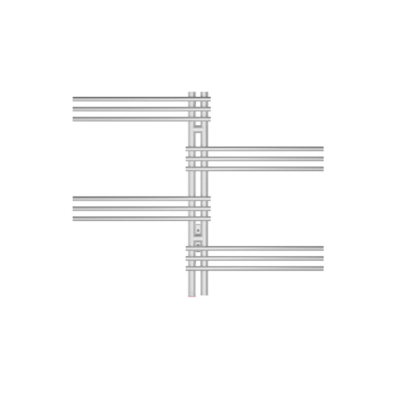 Porte-serviettes mural chauffant 39,5 po Loft Duo 12 Bar PTS, Acier inoxydable brossé