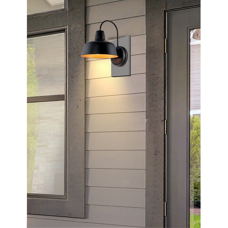 Luminaire de grange d'extérieur Sena, Noir, H 13 po x l 10,54 po x P 12,69 po