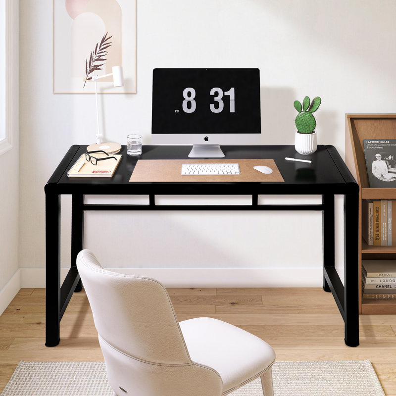 Bureau à domicile avec plateau en verre