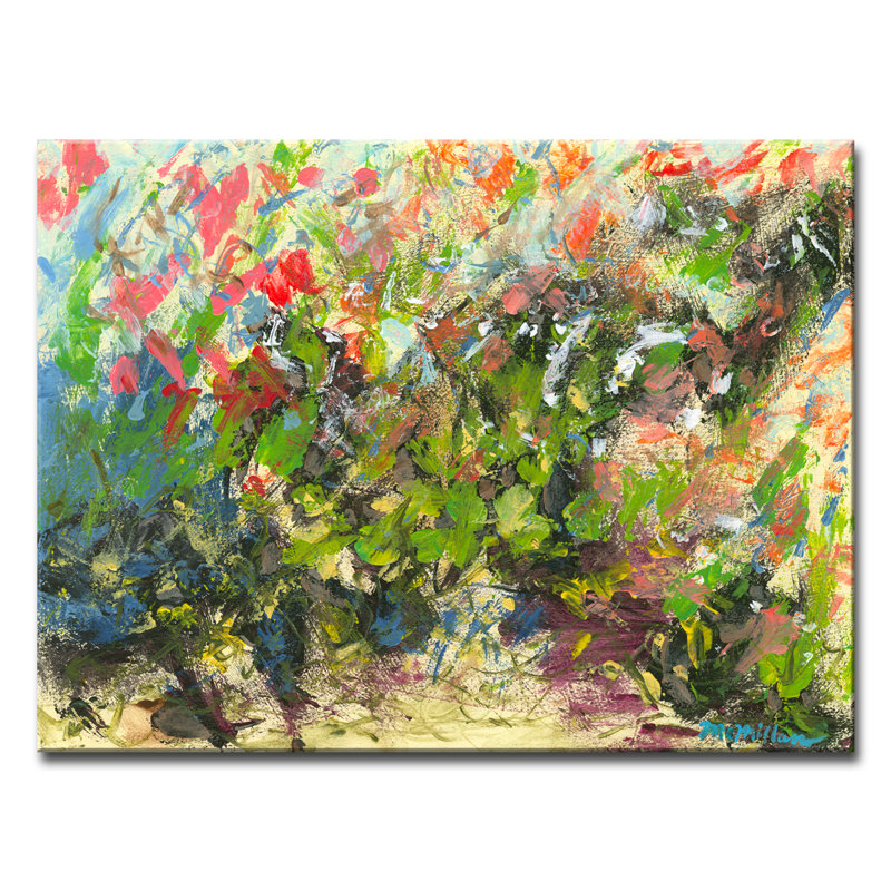 «My Garden» par Dana McMillan - reproduction sur toile tendue, H 12 po x l 16 po x P 1,5 po