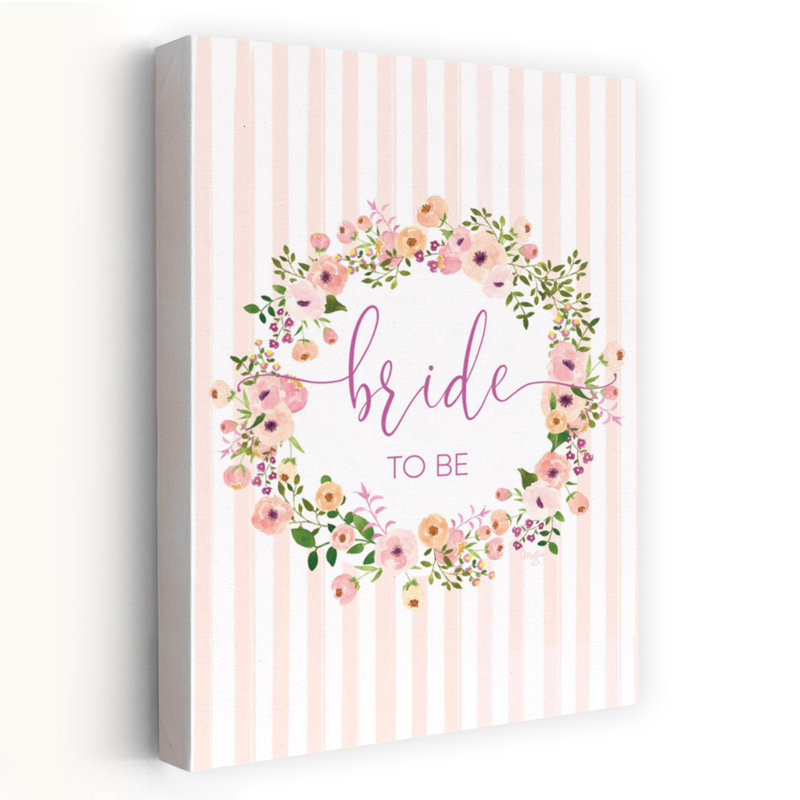Art floral printanier Bride To Be, H 36 po x l 24 po