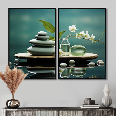 «Grey Green Meditation Abstract Serenity III - Spiritual Martial Arts», art mural