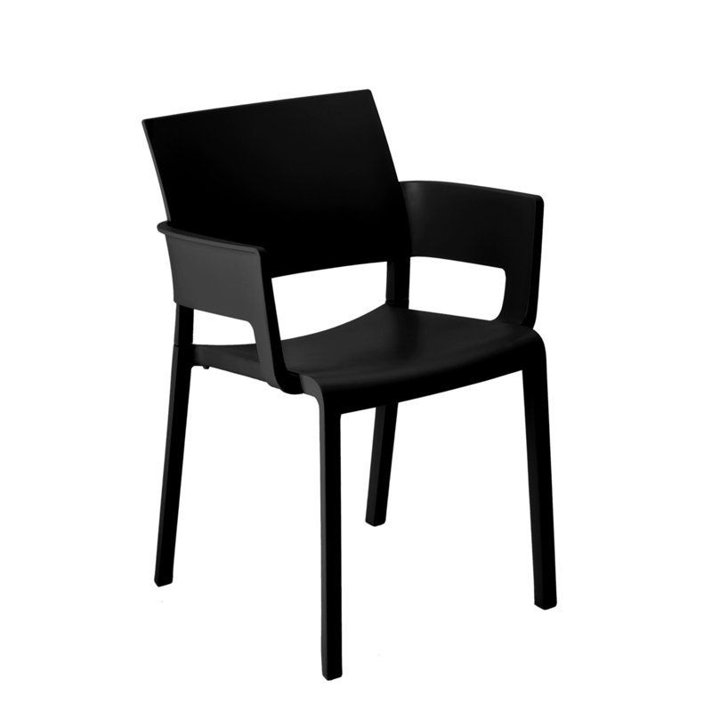 Fiona Outdoor Dining Armchair, Black