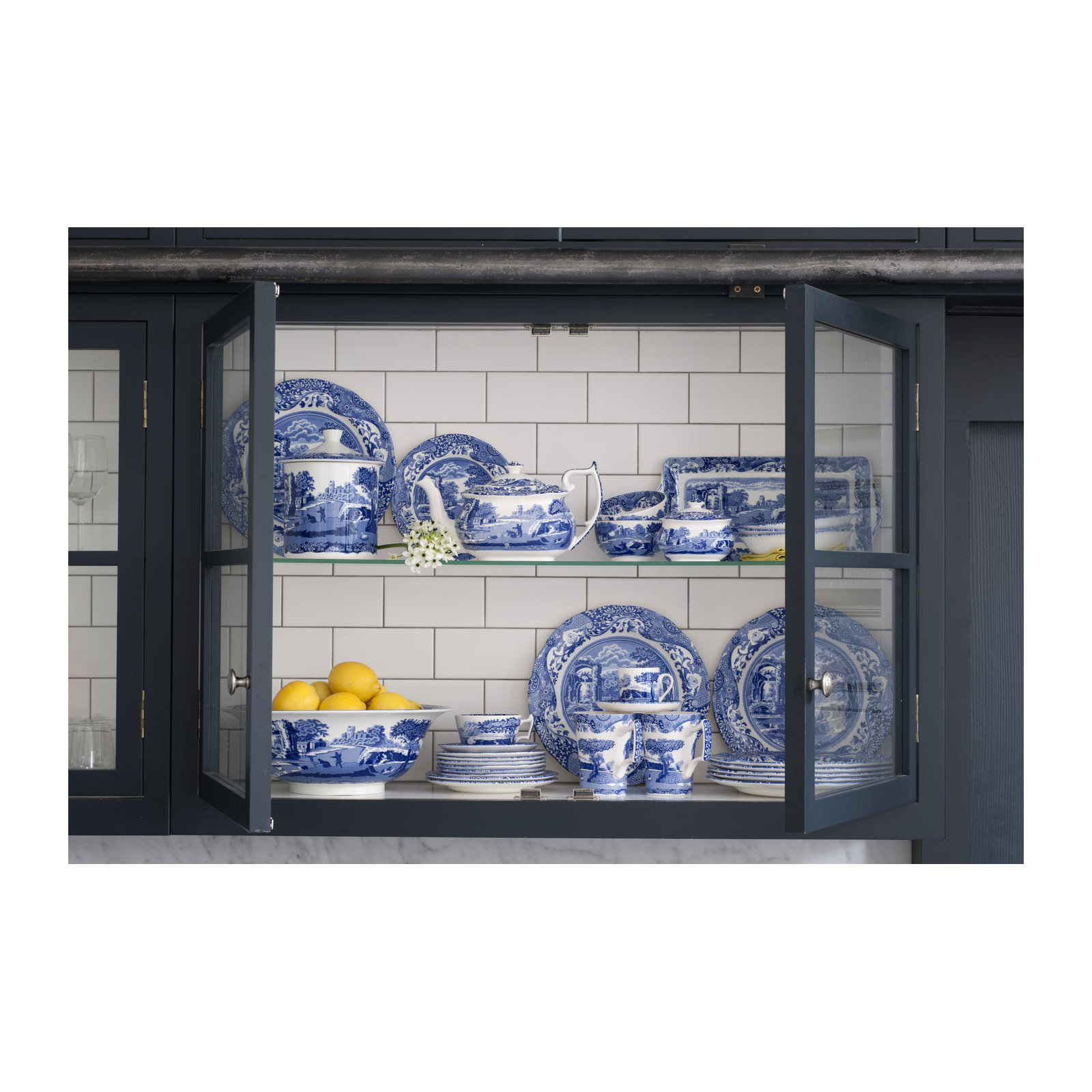 Spode Blue Italian Square Serving Bowl 9.5"