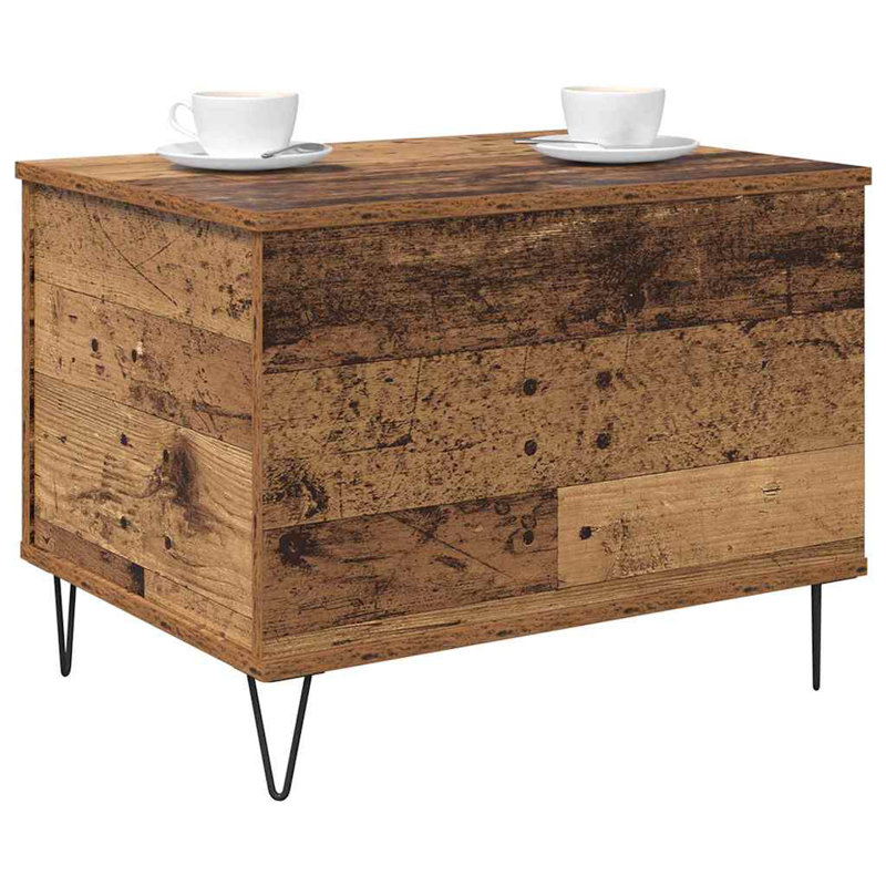 Lift Top Coffee Table with Storage, Old Wood