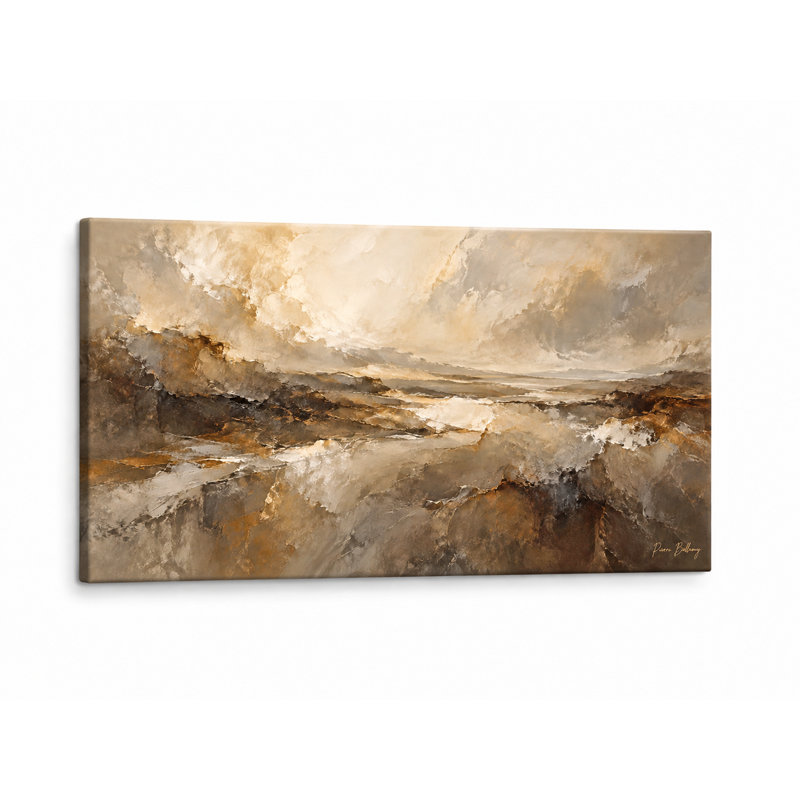Art mural sur toile panoramique Amber Valley Light, H 27,5 po x l 55 po x P 1,5 po