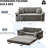 70.9" Modern Sleeper Sofa Couch, Queen Size Convertible Sofa Bed With 2 Pillows And Charging Port For Guest Room, Living Room, RVs-1411653588