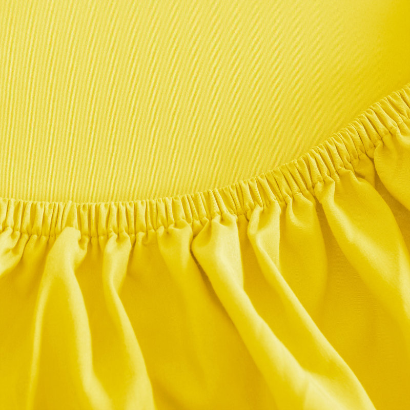 Drap-housse seulement, drap-housse à poche profonde en microfibre brossée 1800 - NTBAY, Jaune, Drap-housse pour lit simple TG