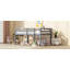Lit mezzanine double en bois d'hévéa avec échelle-2036496161