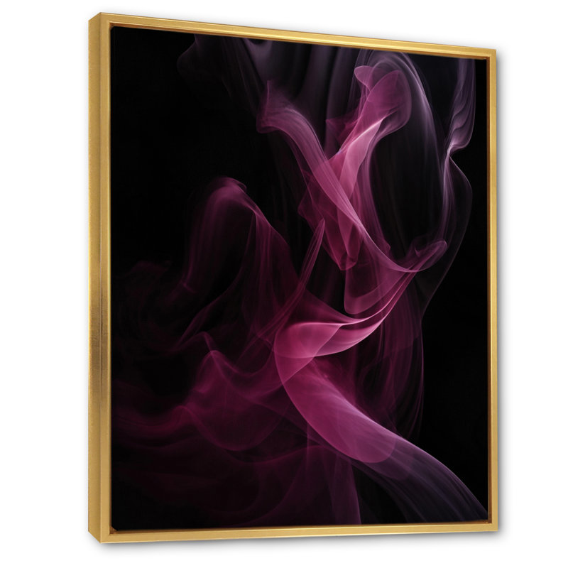 Rose, noir, rose et disjoncteur chromatique noir, H 44 po x l 34 po x P 1,5 po, Cadre flottant doré