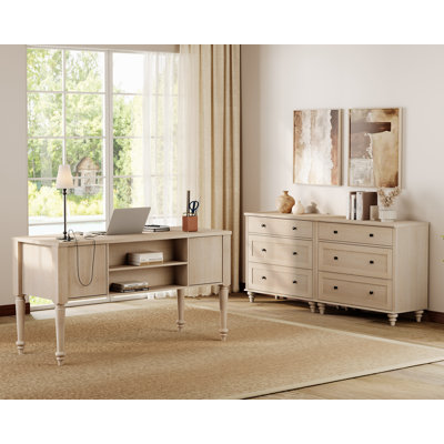 This 3-Piece Bedroom Set Includes Two 3 Drawer Dressers And Writing Desk. The Set Offering Ample Storage Space For Book And Accessories. It's Designed