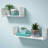 Lindy 2 Piece Floating Shelf with Adjustable Shelves
