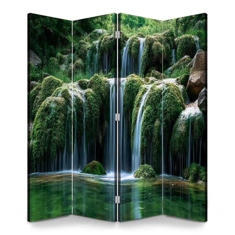 Cloison pliante 4 panneaux paravent Royal Waterfall, 4, H 71 po x l 64 po x P 1 po