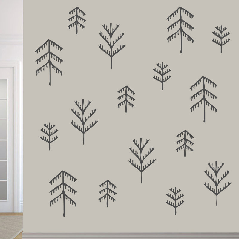 Bartee Abstract Wall Decal, Dark Gray