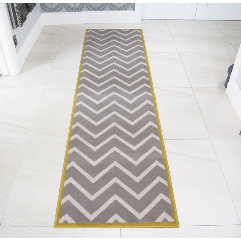 Alizeh Chevron Area Rug, Runner 60 x 240cm