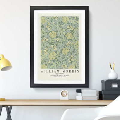 Jasmine-Jade Jasmine with Border by William Morris - Picture Frame Painting