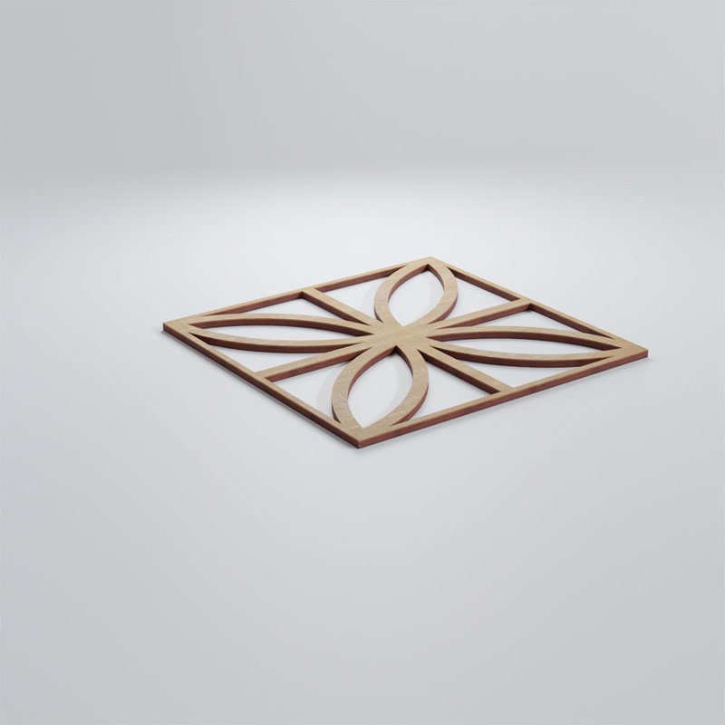 Panneaux muraux décoratifs en bois Swansea, H 15 3/8 po x l 15 3/8 po x P 3/8 po, Bouleau