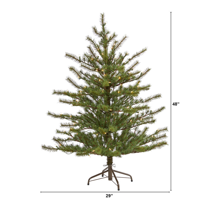 Green Pine Artificial Christmas Tree, H 4 pi, Not Pre-Lit