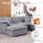 Oversized Corner Sectional Modular Sofa, Shariff Chenille Cloud Sectional Living Room Sets-860442618-859297032