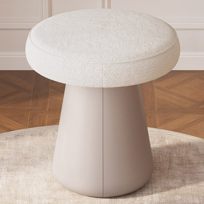 40CM White Round Vanity Stool / Decorative Stool
